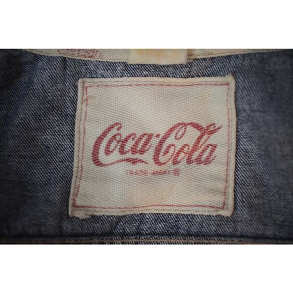 VINTAGE COCA-COLA DENIM VEST – EMBROIDERED BACK – RARE 80s/90s – MEN’S LARGE - Picture 10 of 13